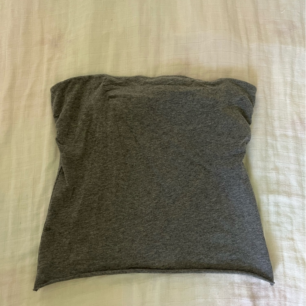 basic gray tube top